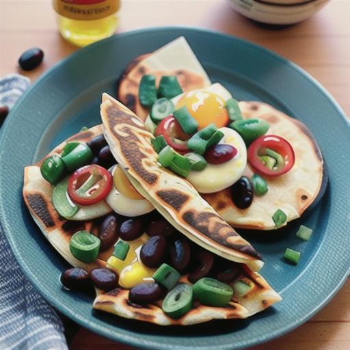 Breakfast Quesadilla with Black Beans and Eggs