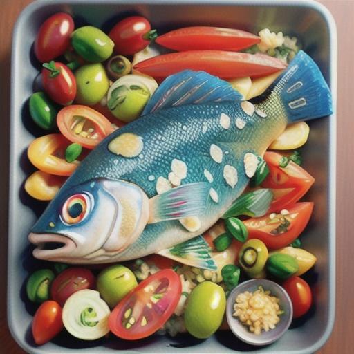 Mediterranean fish with olives and tomatoes