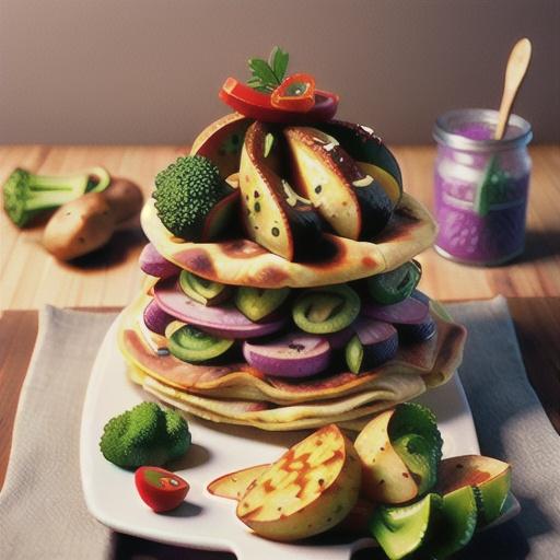 Beef, potato and broccoli stuffed paratha