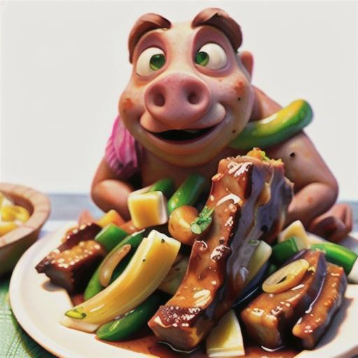 Baked sweet and sour pork ribs