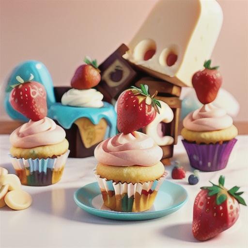 Strawberry-Cream Cheese Cupcakes