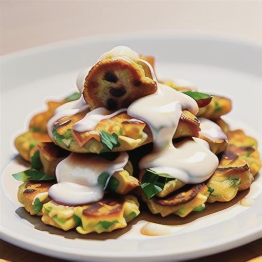 Carrot fritters with tahini yoghurt