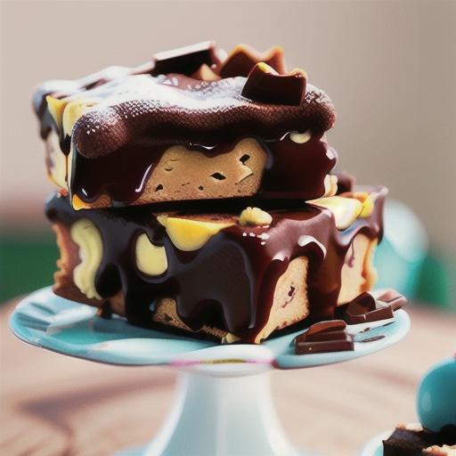 Walnut and chocolate chunk brownies