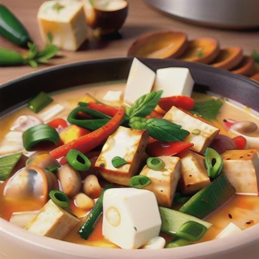 Thai Red Curry Tofu Soup