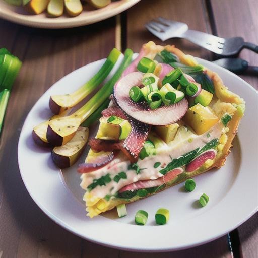 Bacon, leek and potato frittata