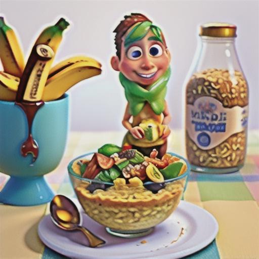 Orange and banana Bircher muesli