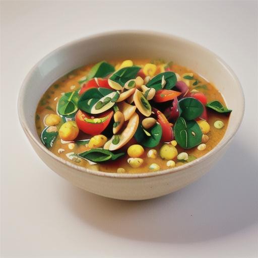 Red lentil and spinach dhal