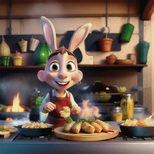 Grilled Garlic Rabbit