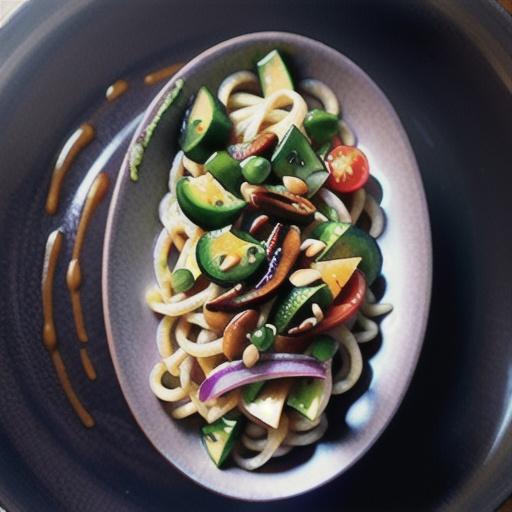 Vegan soba noodle salad with spicy peanut dressing recipe