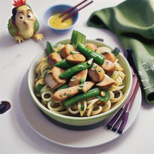 Singapore noodles with chicken recipe