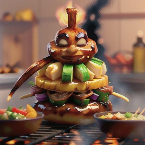 BBQ Teriyaki Pork Kabobs