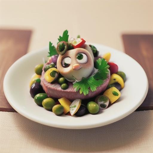 Tuna with caper & olive salsa