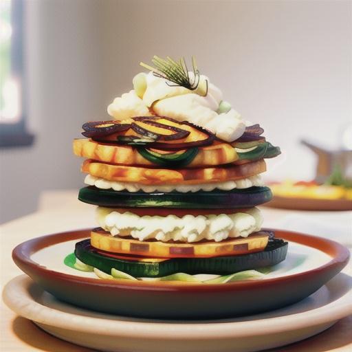 Salmon, fennel, ricotta cream and rosti stacks