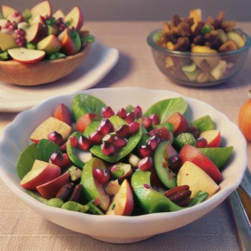 Apple, Pomegranate, and Pecan Salad