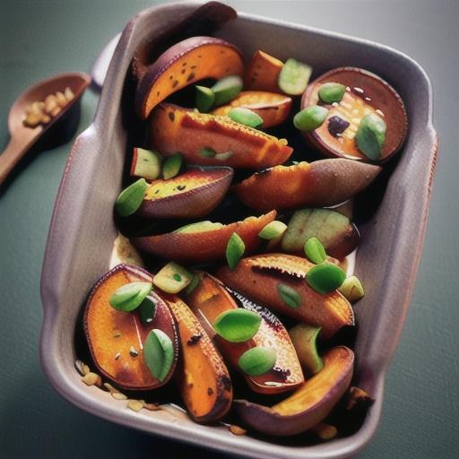 Maple-Glazed Sweet Potatoes with Pecan Topping