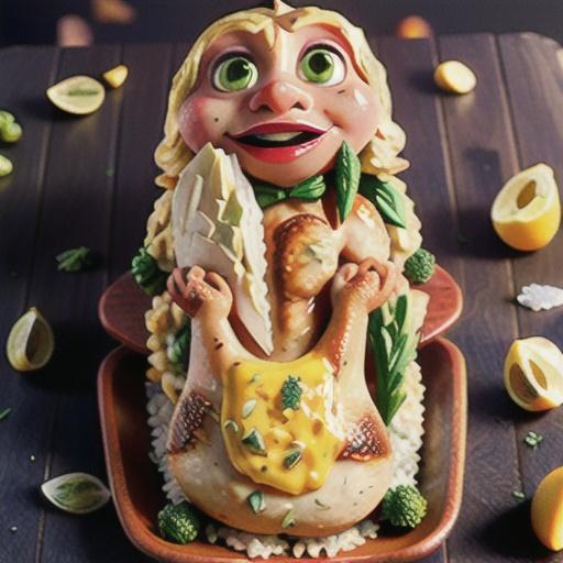 Salt-crusted baked chicken