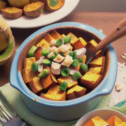 Sweet Potato Streusel Casserole with Coconut