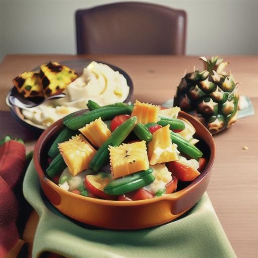 Baked Pineapple with Crackers