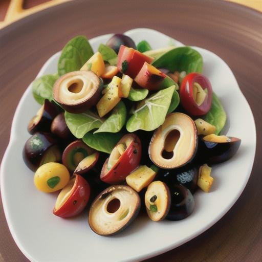 Roasted Portabellas with Mediterranean Salad