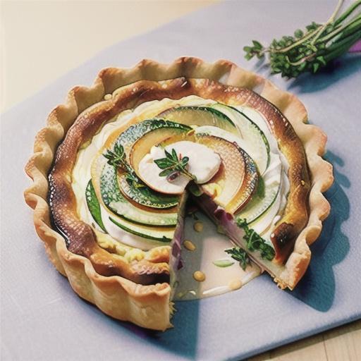 Onion, ricotta and thyme tart