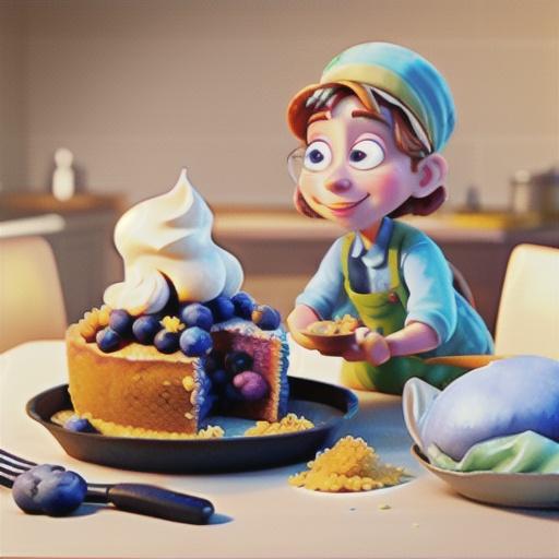 Blueberry Cornmeal Upside-Down Cake