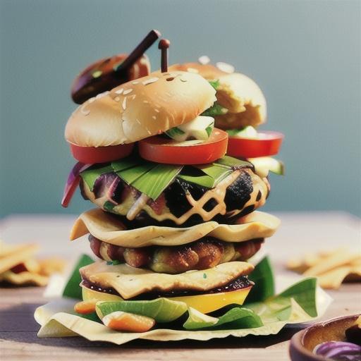 Barbecued chicken burgers