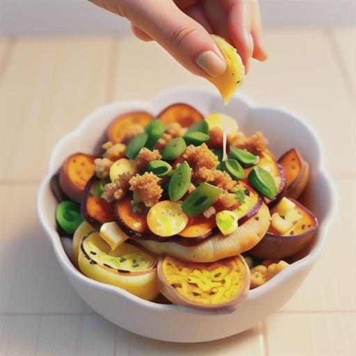 Lemon-Pepper Sweet Potato Crisp