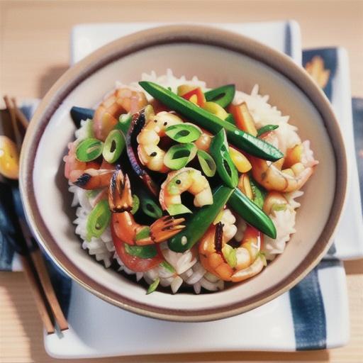 Spicy Shrimp Fried Coconut Rice