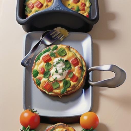 Tomato-Topped Canadian Bacon and Cheese Frittata (Cooking for 2)