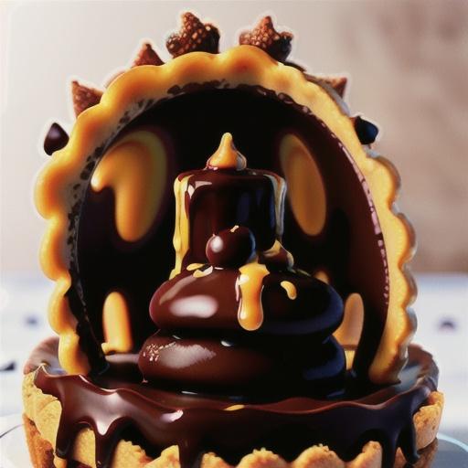 Chocolate Ganache-Caramel Cookie Tart