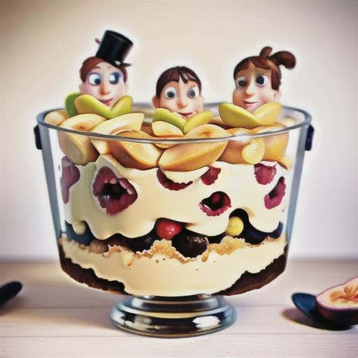 Passionfruit and vanilla sponge trifle
