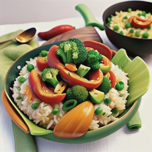 Combination cauliflower and broccoli fried 'rice'