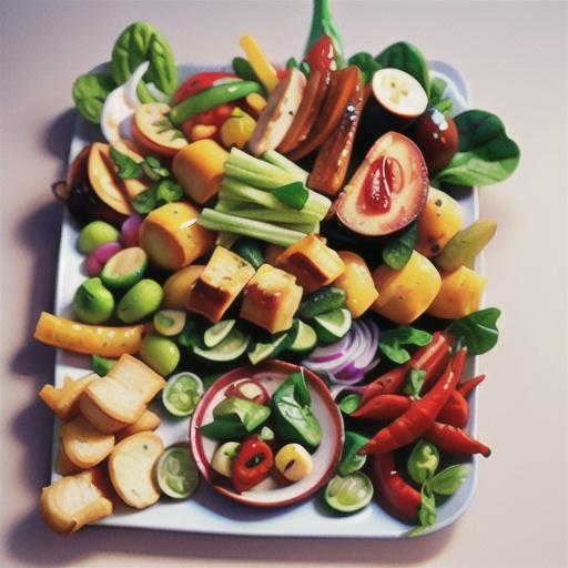 Ginger-chilli chicken caprese salad