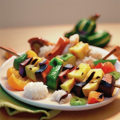 Orange Beef Kabobs with Grilled Fruit