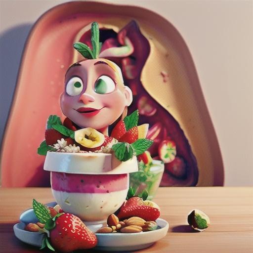 Strawberry Smoothie Bowl with Almondmilk