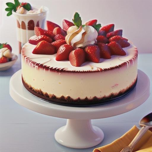 Strawberries and cream cheesecake