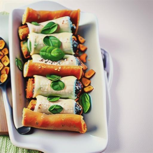 Spinach and sweet potato cannelloni