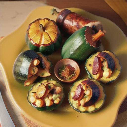 Acorn Squash with Sweet Spicy Sausage