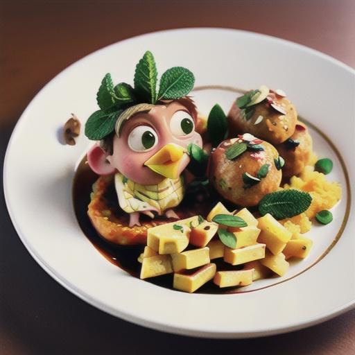 Chicken meatballs with mixed mushroom sauce & polenta