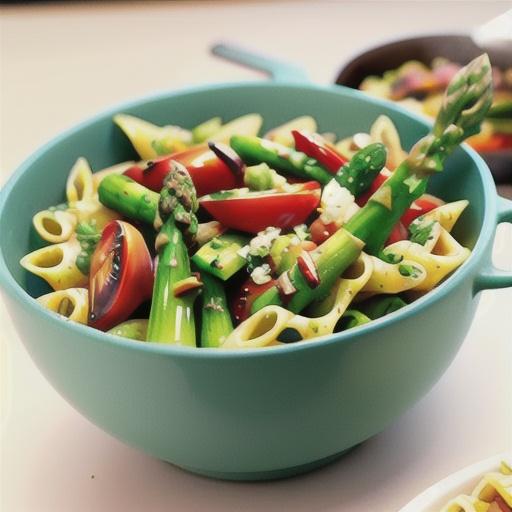 Grilled Asparagus and Fennel Pasta Salad (Cooking for 2)