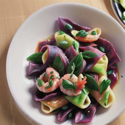 Prawn agnolotti with radicchio