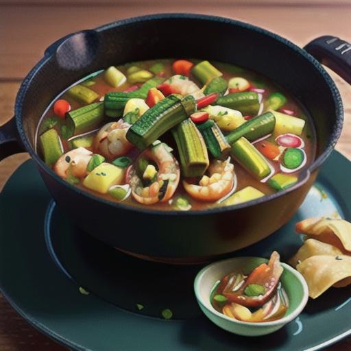 Roux-Based Authentic Seafood Gumbo with Okra