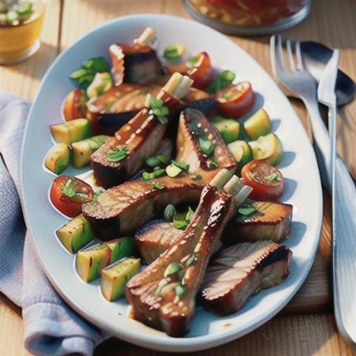 Mediterranean barbecued lamb chops