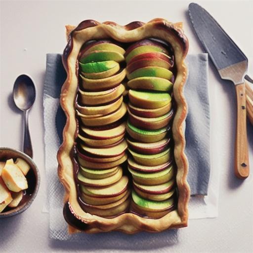 Quick caramelised apple tart