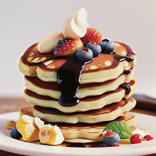 Oat pancakes with vanilla spiced ricotta & berries