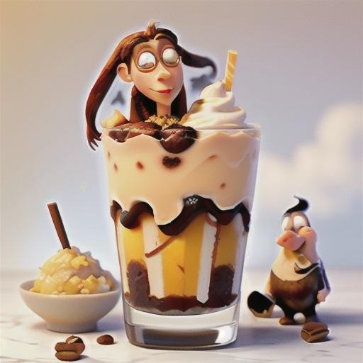 Frangelico and espresso granita parfait