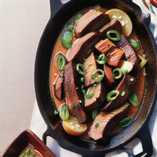 Slow-braised brisket in chu hou sauce