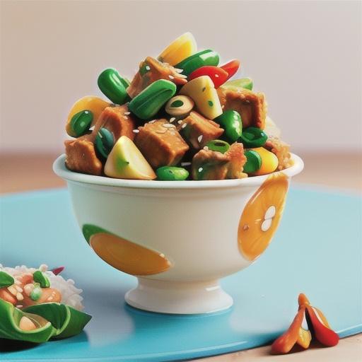 Thai-flavoured chicken mince with rice