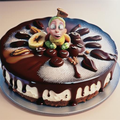 Banana Chocolate Creamed Cashew Cake