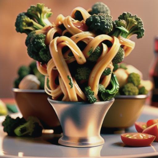 Fusilli with Rapini (Broccoli Rabe), Garlic, and Tomato Wine Sauce
